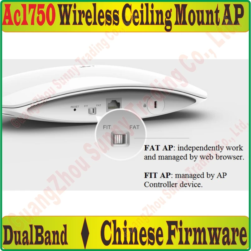 2G+ 5G Dual Band Беспроводной Ap 1750 Мбит/с AC1750 внутрений потолочный AP 802.11bgn 11AC Wi-Fi точка доступа с поддержкой PoE инжектор 1000 м RJ45 Порты и разъёмы