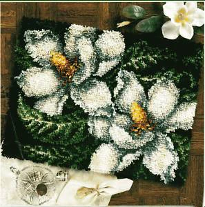 

JCS Lovely flowers Hook Rug Kit DIY Mat Needlework Kit Unfinished Crocheting Rug Yarn MAT Embroidery Carpet