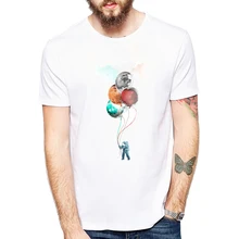 Забавные креативные воздушные шары The spaceman's trip футболка крутая космическая футболка летние мужские футболки Harajuku топы