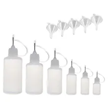 10 шт. пустой пластик Сжимаемый капельница жидкие бутылки игольчатый наконечник 5 мл-120 мл