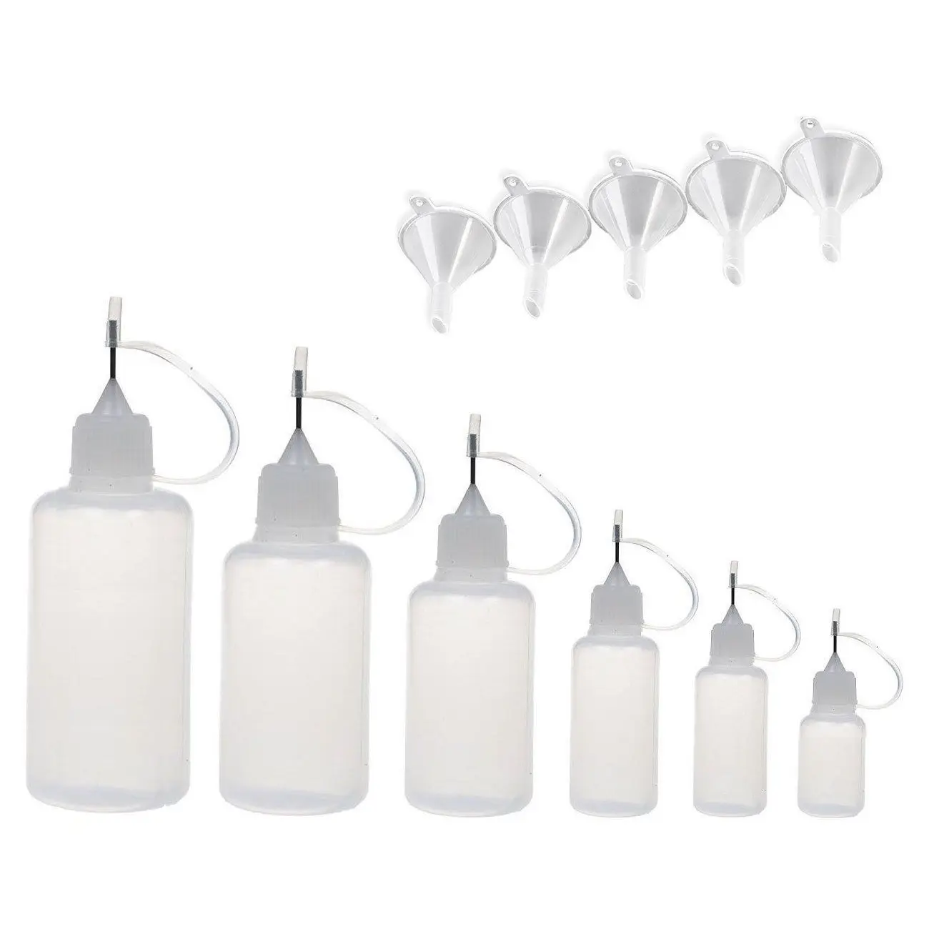 

10PCS Empty Plastic Squeezable Dropper Liquid Bottles Needle Tip 5ml-120ml