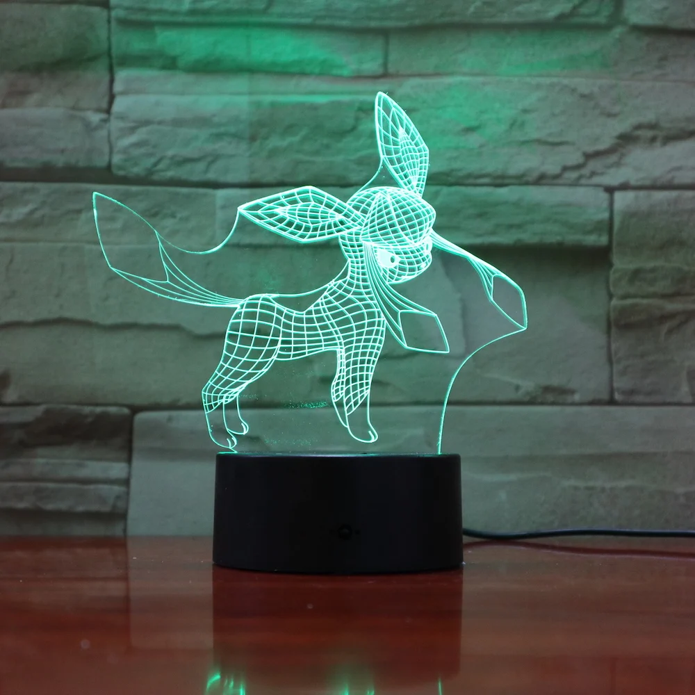 

Pokemon Go Glaceon Figure Children's Nightlight LED Touch Sensor Battery Night Light Festival Present Bedroom Night Lamp Glaceon