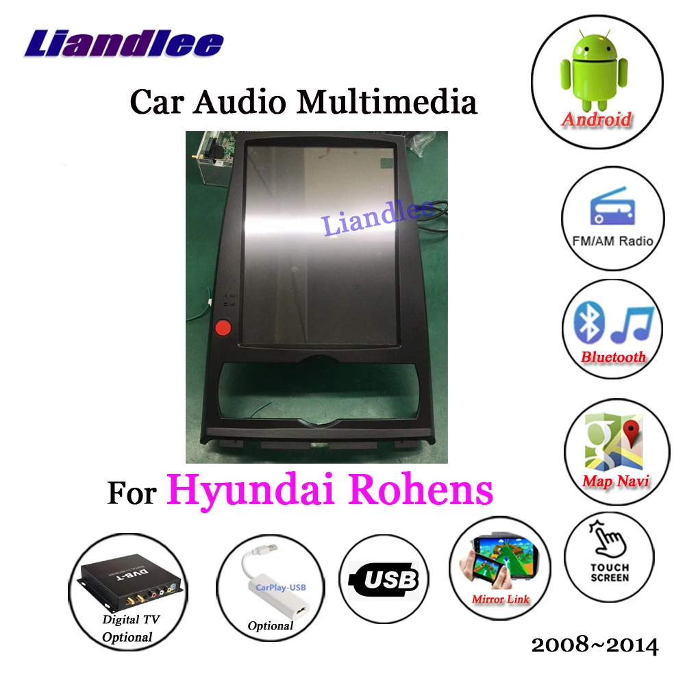 Best Liandlee Android For Hyundai Rohens 2008~2014 Stereo Radio Carplay Parking Camera TV BT Wifi USB GPS Navi Navigation Multimedia 2
