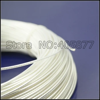 

1m 6mm square OCC Copper silver plated wire, 49 core 0.39mm Telfon Sleeve Cable
