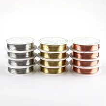 0,2/0,3/0,4/0,5/0,6/0,8 мм латунный провод ювелирных изделий для самостоятельного изготовления ювелирных изделий Медный провод Серебряные; золотые красный Медь покрытием Бисер