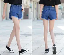 2017 Direct Selling Top Casual Fly High Cotton Shorts Women Female Summer Wide Leg Loose