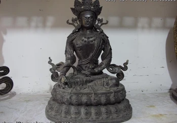 

Tibet Buddhism Copper Bronze Guan Yin Kwanyin Boddhisattva Goddess Buddha Statue