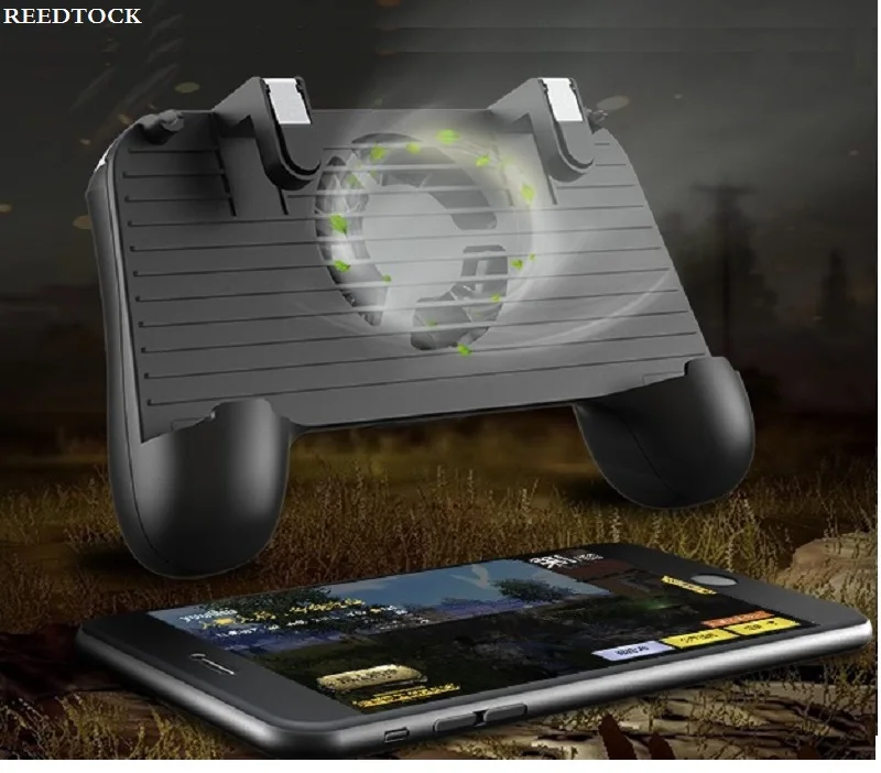 

PUBG Mobile Game Controller Gamepad Shoot Aim Fire Button Trigger Mobile Grip Joystick Set CellPhone Radiator 2000mah Power bank