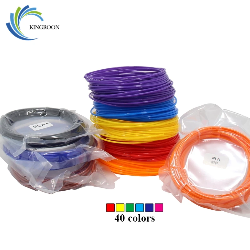 

5pcs/lot 10M PLA Filament 1.75mm Printing Materials For 3D Printers / Pen 15 Colors Plastic Accessories Black White Red Blue DIY