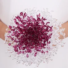 Свадебный букет кристалл 20 см длина фиолетовый розовый светло-голубой buque de noiva stockbridal букет ramo de novia