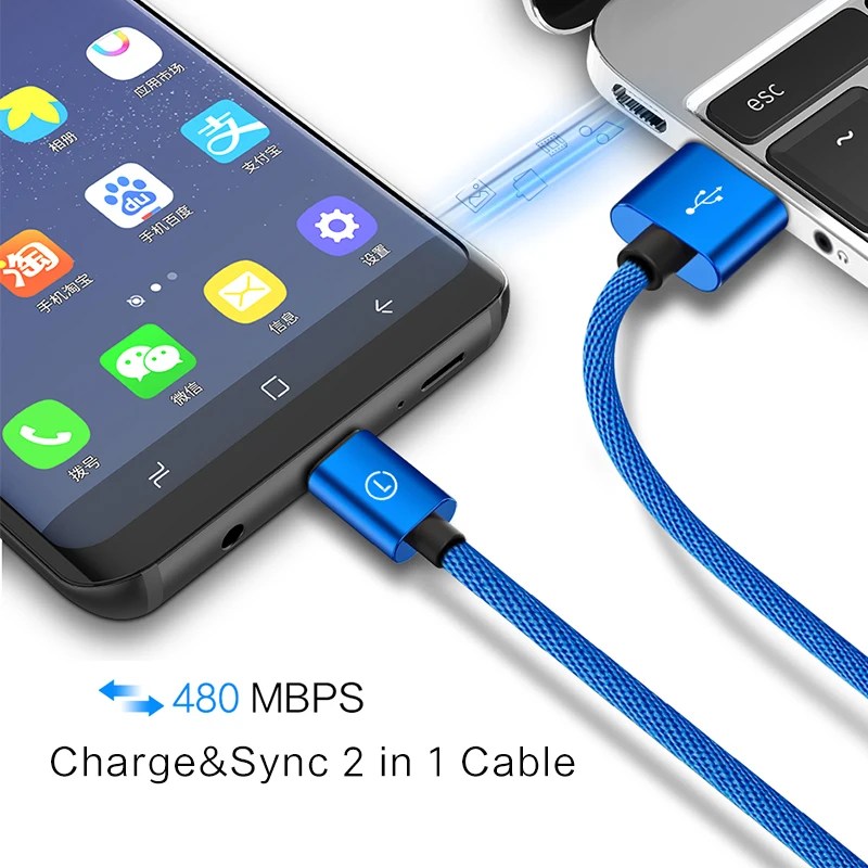 LINGCHEN Micro USB кабель для samsung быстрая Зарядное устройство зарядки передачи данных