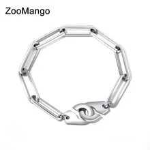 ZooMango Tide браслет наручники из нержавеющей стали браслеты цвета розового золота цепочки и браслеты ювелирные изделия для женщин OGS931
