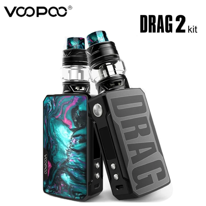 

Original Voopoo Drag 2 TC Kit 177W Drag 2 Box MOD Vape With 5ML Uforce T2 SubOhm Tank U2 N3 Coil Electronic Cigarette Vaporizer