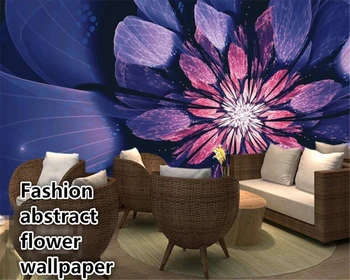 

beibehang Wallpaper wall 3d modern fantasy blue butterfly abstract floral wallpaper decorative mural background 3d wallpaper