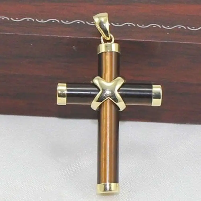 Hot sale new Style >>>>>African Tiger's Eye/Tiger eye Cross pendant