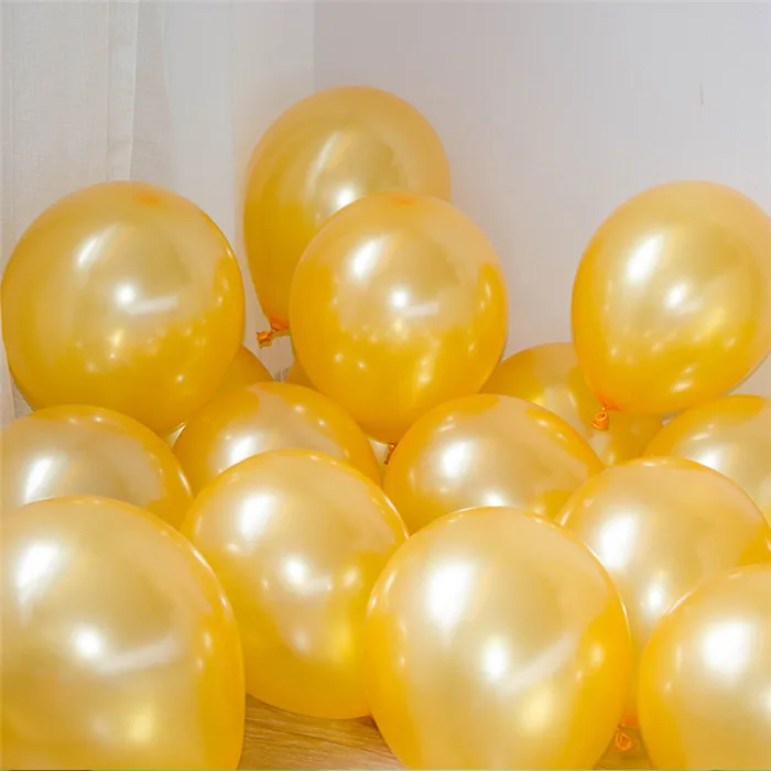 10 шт 12 дюймов 2,2 г красочные большие латексные шары, гелий надувные Макарон красные шары для свадьбы и дня рождения вечерние украшения синий шар - Цвет: 2.2g Pearl A5 Gold