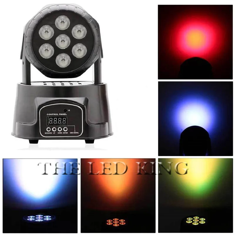 

4X hot 7X12W LED Moving Head Spot Stage Lighting 14CH DMX Channel Hi-Quality Hot Sales 90W RGBW 4IN1 Led Moving Light New Design