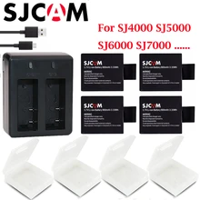 4x 3.7V 900mAh SJ4000 Battery SJ5000 SJ6000 Batteries + Dual Battery Charger for SJCAM SJ4000 SJ7000 Sports Camera Accessories 4x 3.7V 900mAh SJ4000 Battery SJ5000 SJ6000 Batteries + Dual Battery Charger for SJCAM SJ4000 SJ7000 Sports Camera Accessories