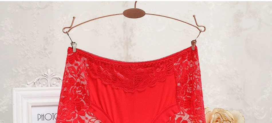 Women Underwear Briefs Sexy Women's Panties Full Transparent Pink Lace Seamless String Cotton Plus Size Women Underwear Panty 35