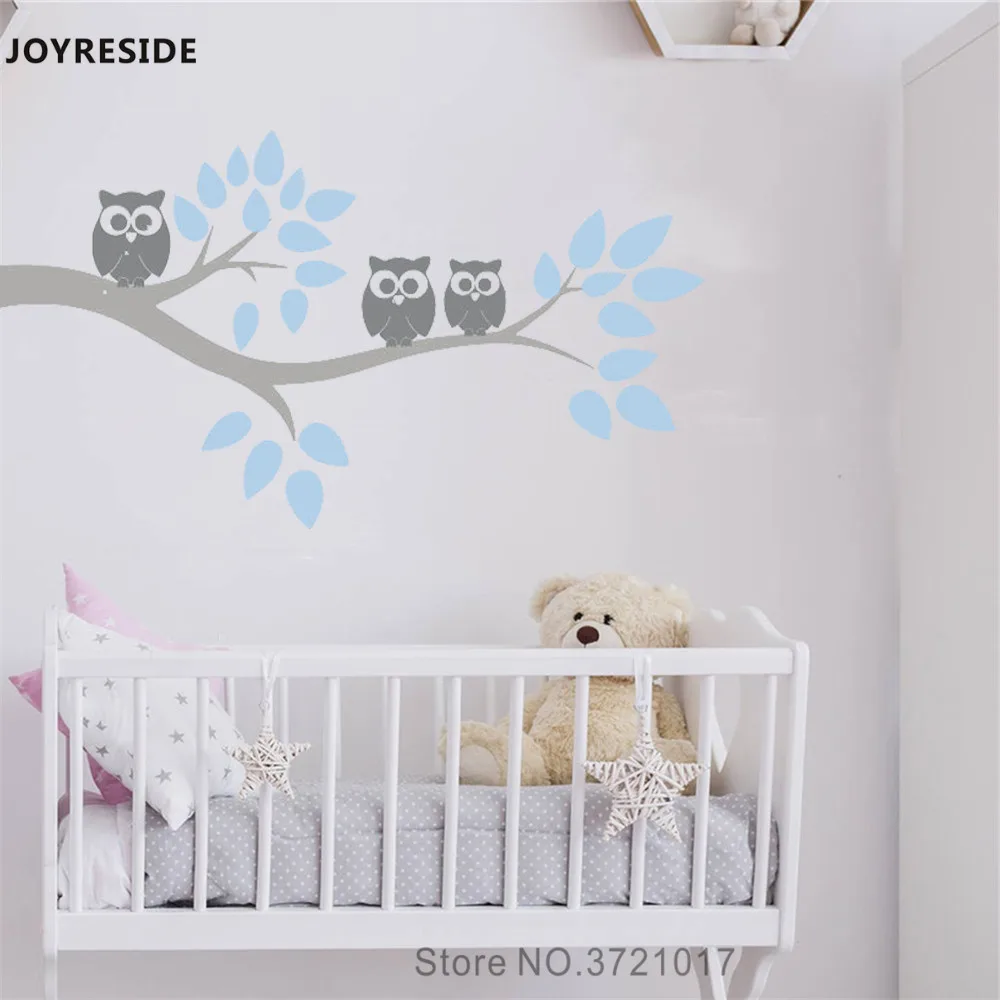 Виниловая наклейка на стену joyesate Owls дереве милый домашний декор для детской