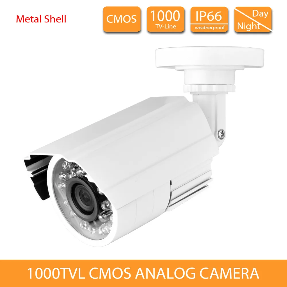 New 1000TVL CMOS camera IR CUT Filter 24pcs IR leds Day/night indoor CCTV security camera system