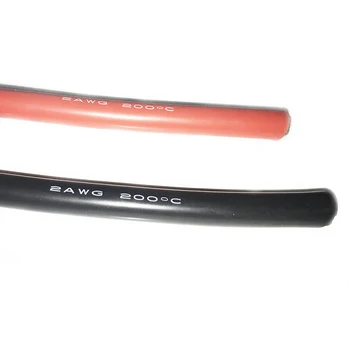 

Electrical Wires 6AWG 7AWG 8AWG Silicone Rubber Wire Soft Flex Silicon Wire Black Red 0.5m