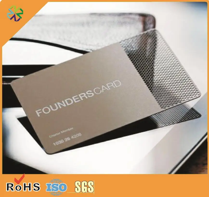 

China supplier of high quality laser cut steel metal business card