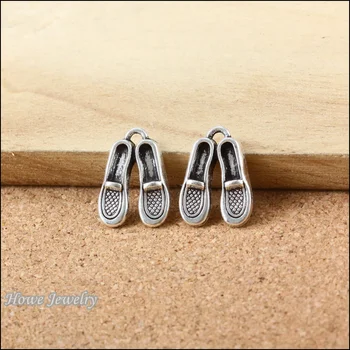 

80pcs vintage shoes pendant Antique silver Pendant DIY European Style jewelry findings B123