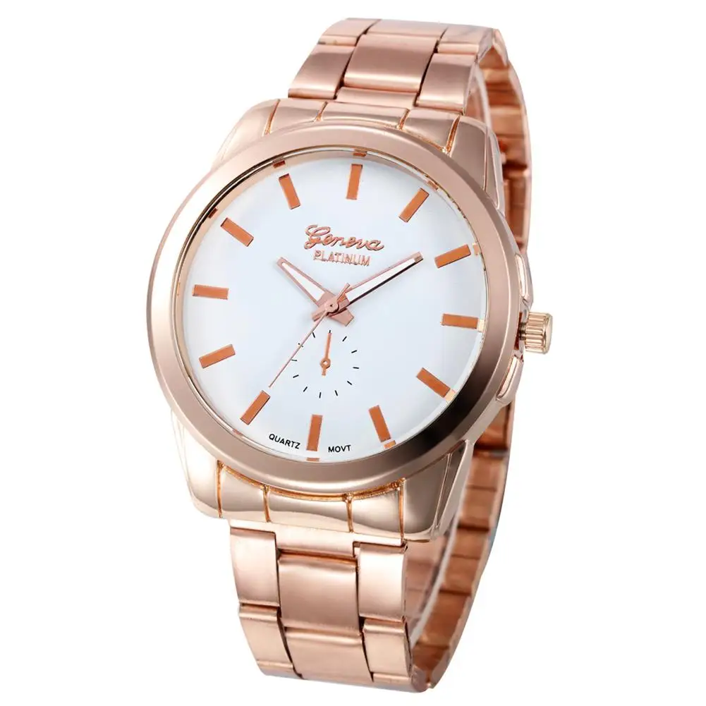 

Business Women Simple Round Dial Stainless Steel Band Analog Quartz Wrist Watch dropshipping 2018 fashion