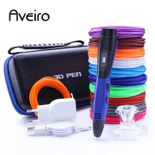 New 2019 Model Blue 3D Pen With 100 Meter 10 Color Filament Plastic Material 3 D Printing Pens Toy For Kids Drawing Gifts 3d pen 3 d printing drawing pens with lcd screen for doodle model making arts and crafts with 100 meter 1 75mm pla filament