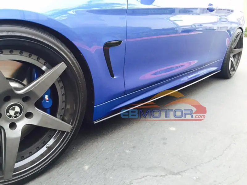P style Real Carbon Fiber side skirts Extensions For BMW 4-Series F32 F33 F36 420i 428i 435i M sport 2014UP