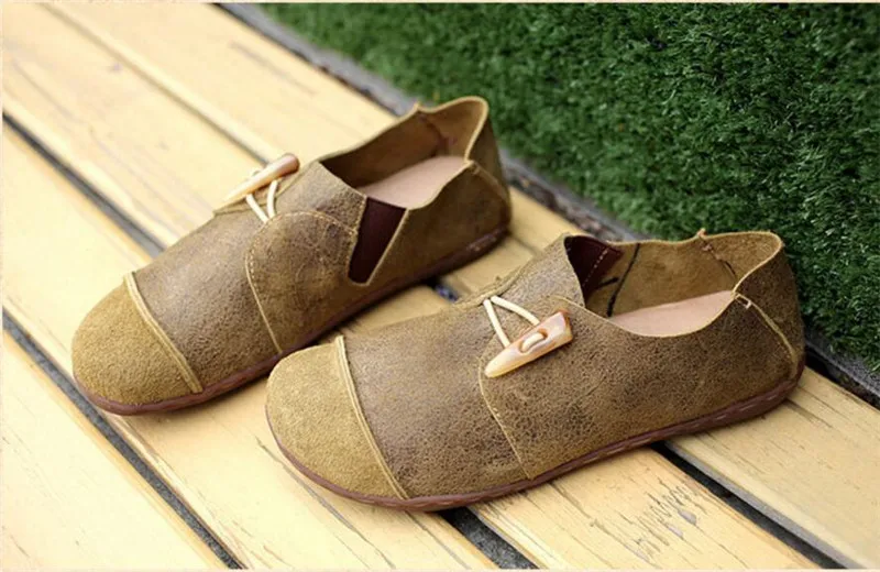 Whensinger/; женская обувь из натуральной кожи; винтажные элегантные модные повседневные кроссовки; D1505(0309