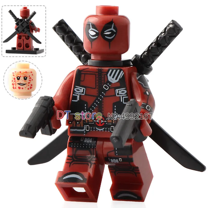 

50Pcs/Lot Marvel Super Heroes LegoINGly Deadpool 2 X-Men Action Figure Model Building Blocks Toys for Children Gift XP028