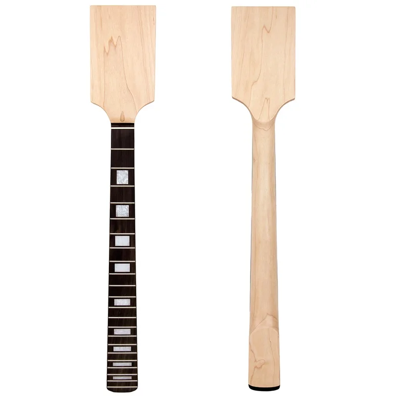 Kmise Paddle Guitar Neck Maple Rosewood Right Lefty Block Inlay Unfinished