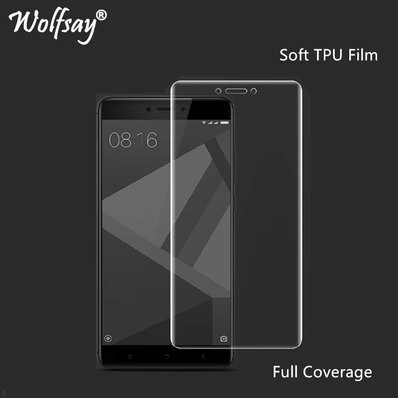 

2pcs Screen Protector Xiaomi Redmi Note 4X TPU Film Xiaomi Redmi Note 4x Full Cover Phone Film Redmi Note 4X Wolfsay Not Glass