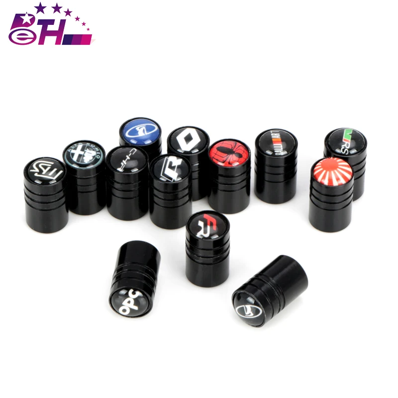 

4PCS Car Styling Wheel Tire Valves Tyre Stem Air Caps Case For Seat FR opel OPC Skoda VRS Toyota C-HR Mazda MS LADA ALFA ROMEO