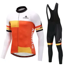 2017 Autumn cycling jerseys suits men women long sleeve bike riding clothing sports road bicycle MTB jersey coats pants set
