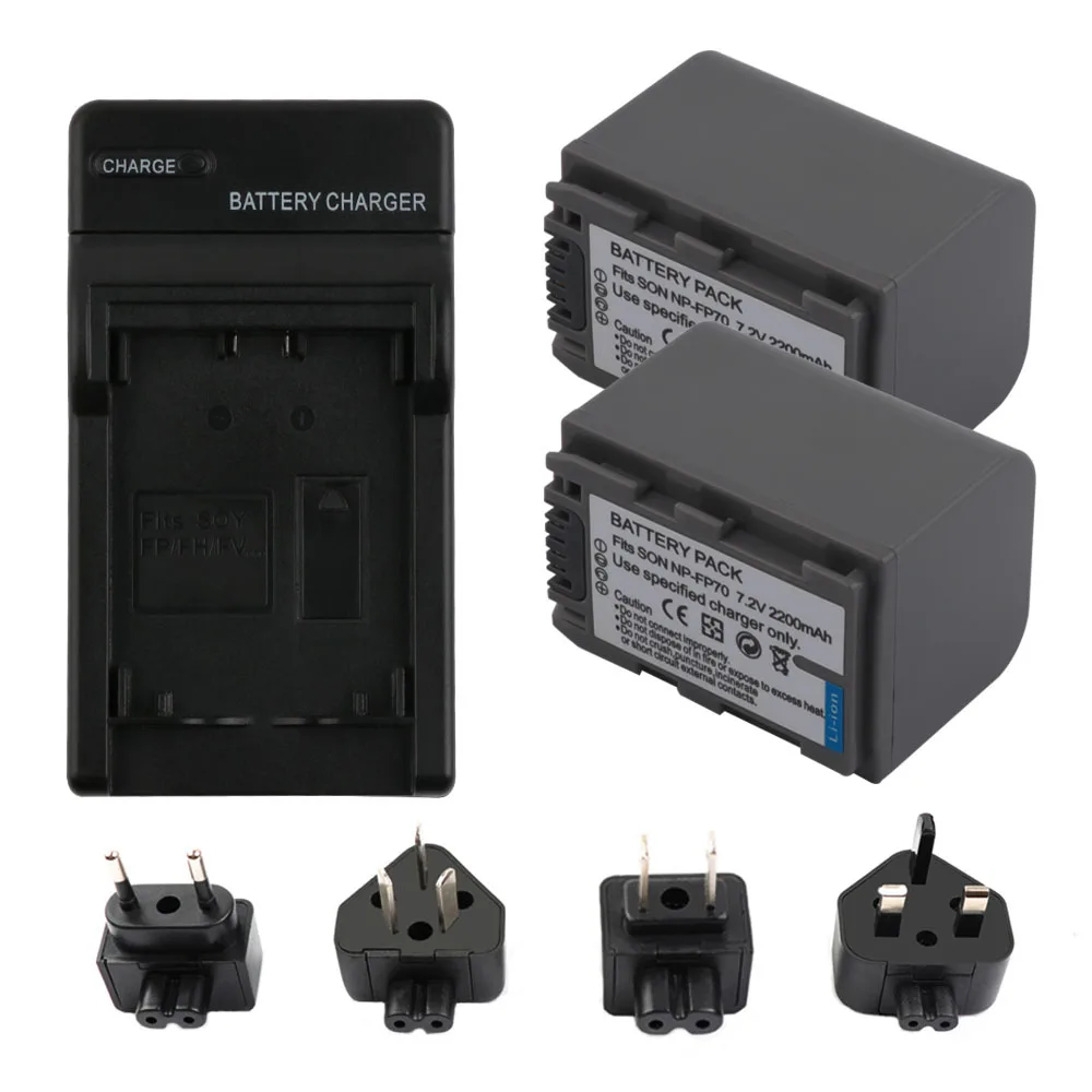 2200 mAH NP FP70 NP-FP70 Батарея + Зарядное устройство для sony NP-FP30 NP-FP50 NP-FP60 N0 NP-FPP-FP790 DCR-SX40 SX40r