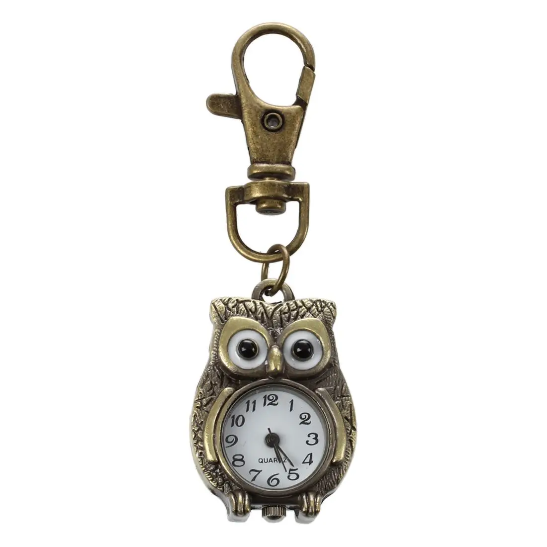 Keychain Clock Keyring Owl Shape pocket watch, 37x24mmin Pocket & Fob