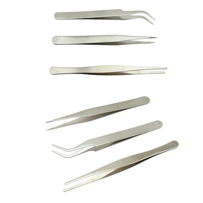 

3 Pcs Stainless Steel Tweezers Anti-static Electronic Components Tweezers Corrosion Resistant Maintenance Repair Tools