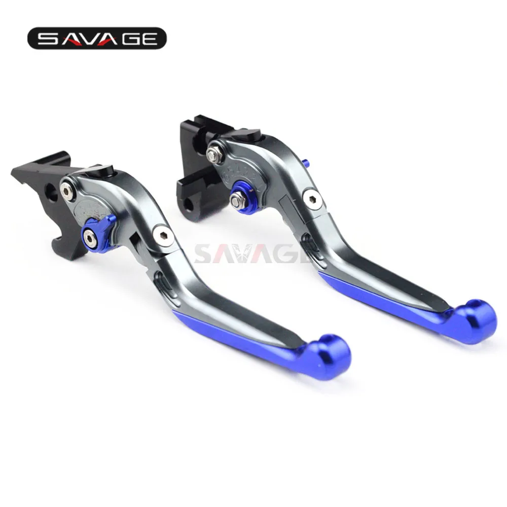 TitaniumBlue Тормозной рычаг сцепления для YAMAHA MT-25 MT-03 YZF R3 R25- 15 16 17 Складной Выдвижная Регулируемая Аксессуары для мотоциклов - Цвет: TitaniumBlue