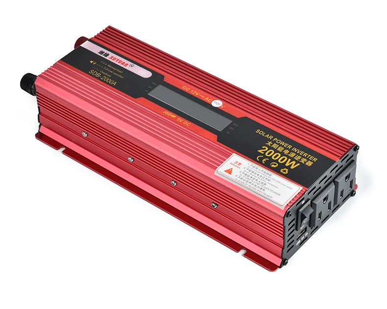Xuyuan 12V to 110V 2000W Car On Board Inverter LCD Display Converter
