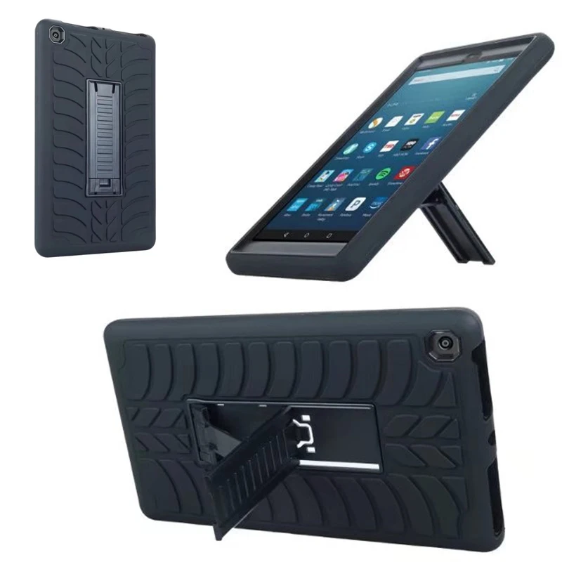 

Tire Pattern Shockproof Tablet Case Stand Cover Protective Shell for Amazon Fire HD 8 (2017) Shock absorption design