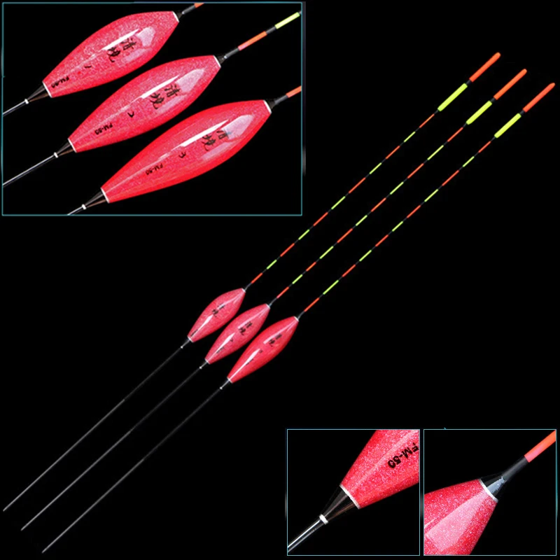 

WLPFISHING 3pcs/lot Fishing Float Balsa Wood Material Flotadors Pesca Bobbers Vertical Buoy Fishing Accessories Tackles Gift