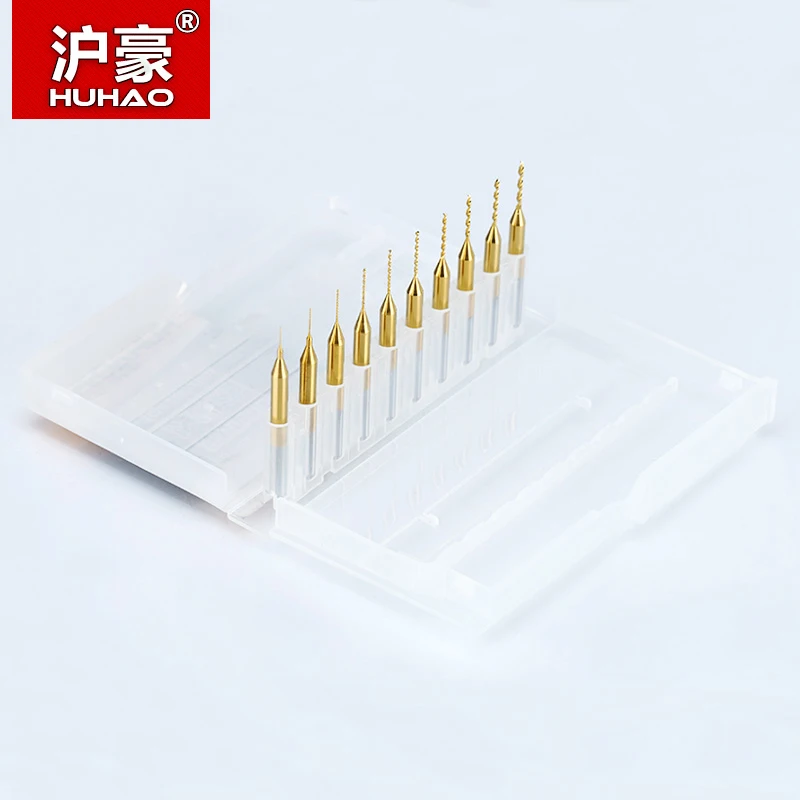 HUHAO 10 шт./лот Карбид с титановым покрытием PCB мини сверло 0 2 мм 1 Аксессуары для