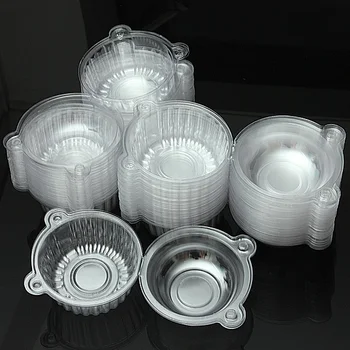 

100Pcs round Clear Cupcake Muffin Cookie Food Plastic Box Holder Container Case