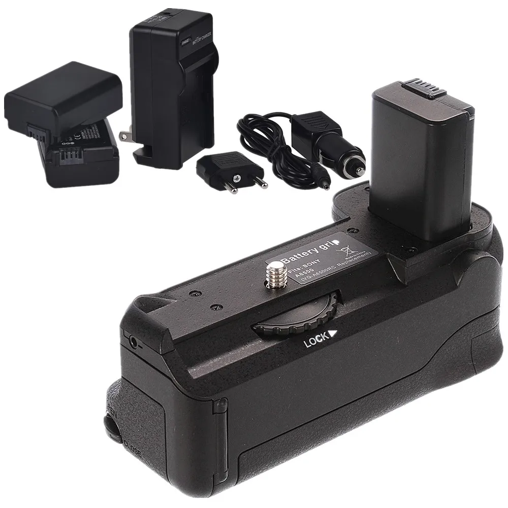 Battery Grip For Sony A6500 Mirrorless Camera as VG A6500RC + IR Remote