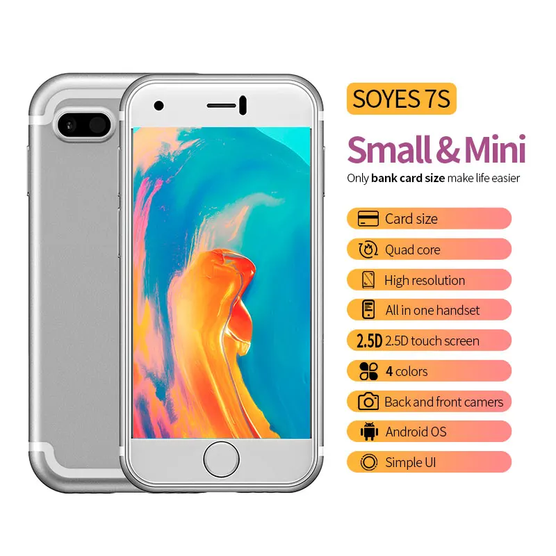 SOYES 7S 2G смартфон 2 54 дюйма MTK6580 четырехъядерный 1 3 ГГц Гб ОЗУ 8 ПЗУ Android 6 0 две камеры