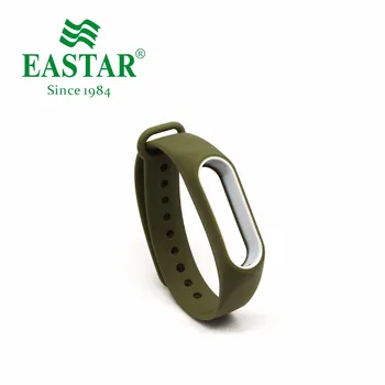 

Eastar Smart Watch Accessories Strap For XiaoMI Band Colorful Replacement Wristbands Green And Gray Silicone Band For Mi Band 2