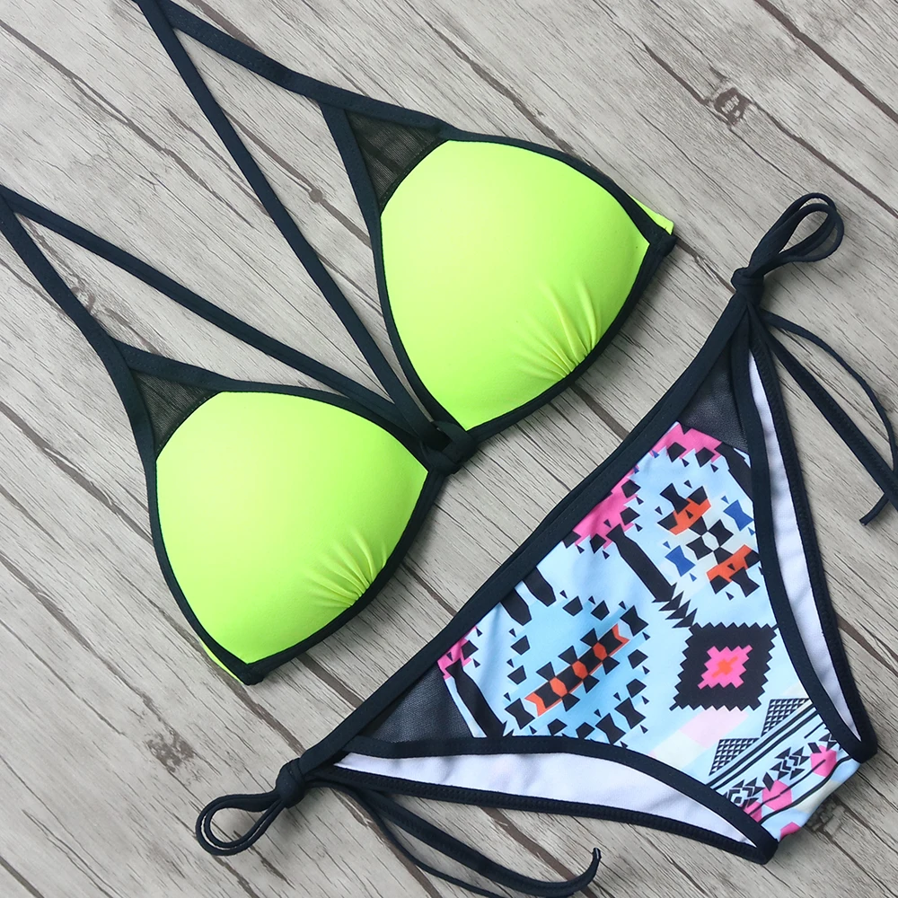 Buy Sexy Bikinis Deep Cup Swimwear Women Bandage